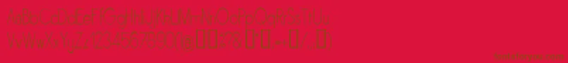 Więcej informacji o czcionce Sornln Czcionka Sornln – brązowe czcionki na czerwonym tle