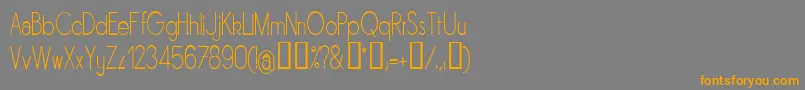 フォントSornln – オレンジの文字は灰色の背景にあります。