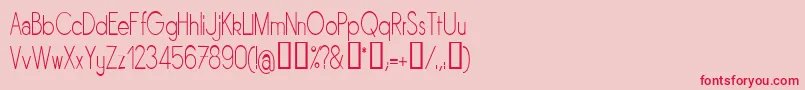 フォントSornln – ピンクの背景に赤い文字