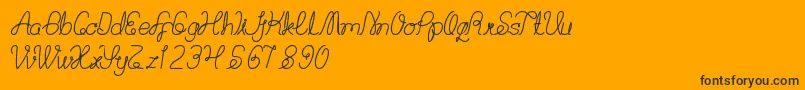 BillyJean Font – Black Fonts on Orange Background