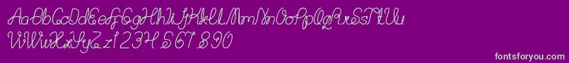 BillyJean Font – Green Fonts on Purple Background