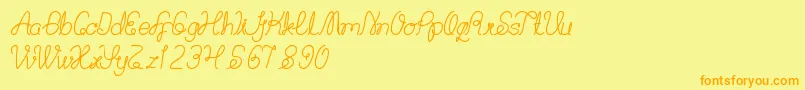 BillyJean Font – Orange Fonts on Yellow Background