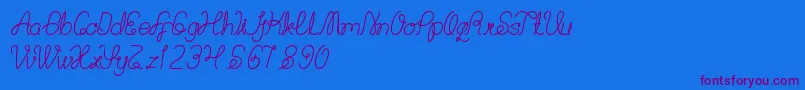 BillyJean-Schriftart – Violette Schriften auf blauem Hintergrund