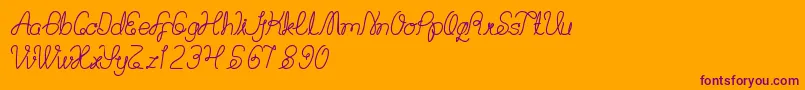 BillyJean Font – Purple Fonts on Orange Background