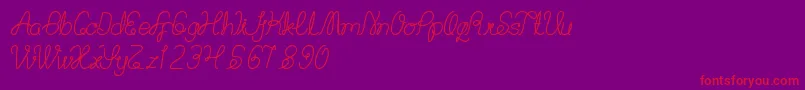 BillyJean-Schriftart – Rote Schriften auf violettem Hintergrund