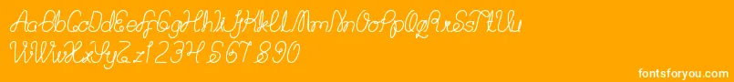 BillyJean Font – White Fonts on Orange Background