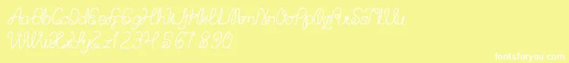 BillyJean Font – White Fonts on Yellow Background