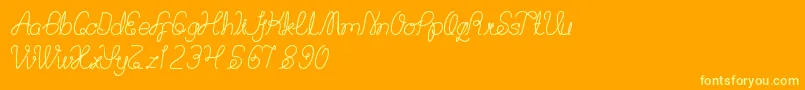 BillyJean Font – Yellow Fonts on Orange Background