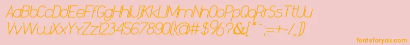 DanielaItalicBold Font – Orange Fonts on Pink Background