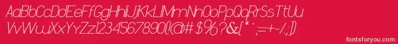 DanielaItalicBold Font – Pink Fonts on Red Background