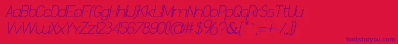 Шрифт DanielaItalicBold – фиолетовые шрифты на красном фоне