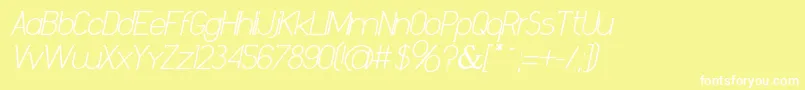 DanielaItalicBold Font – White Fonts on Yellow Background