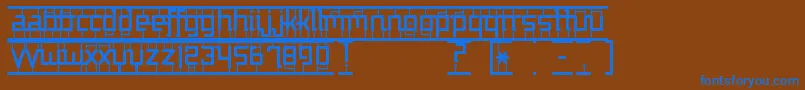 Шрифт BigInAmerica – синие шрифты на коричневом фоне