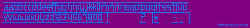 Шрифт BigInAmerica – синие шрифты на фиолетовом фоне