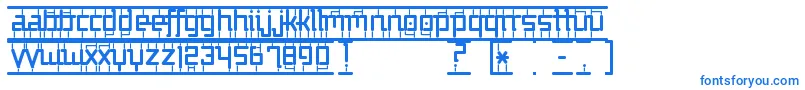Шрифт BigInAmerica – синие шрифты на белом фоне