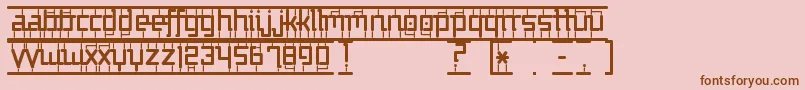 Шрифт BigInAmerica – коричневые шрифты на розовом фоне