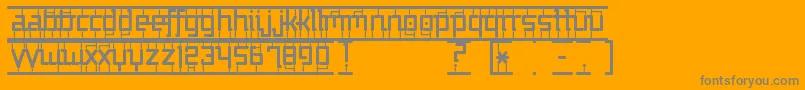 BigInAmerica Font – Gray Fonts on Orange Background