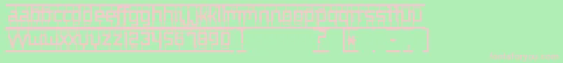 フォントBigInAmerica – 緑の背景にピンクのフォント