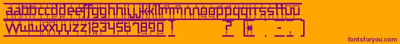 Шрифт BigInAmerica – фиолетовые шрифты на оранжевом фоне