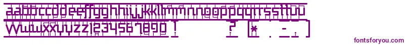 フォントBigInAmerica – 白い背景に紫のフォント