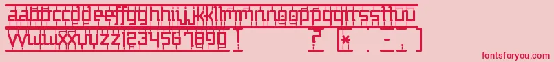 フォントBigInAmerica – ピンクの背景に赤い文字