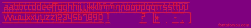 フォントBigInAmerica – 紫の背景に赤い文字