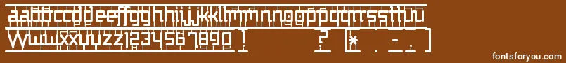 Шрифт BigInAmerica – белые шрифты на коричневом фоне