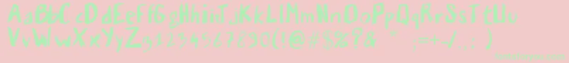 Vaille03-Schriftart – Grüne Schriften auf rosa Hintergrund