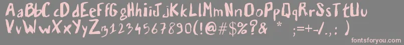 Vaille03 Font – Pink Fonts on Gray Background