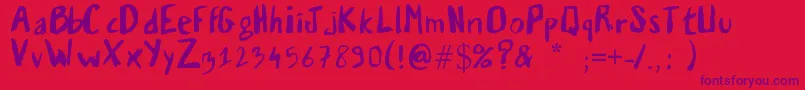 Vaille03 Font – Purple Fonts on Red Background