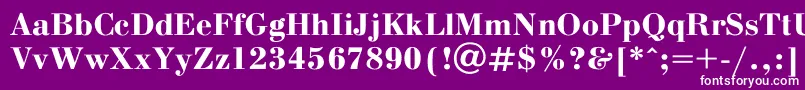 フォントBodoniA – 紫の背景に白い文字