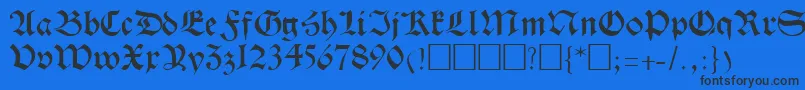 TrevorRegular Font – Black Fonts on Blue Background