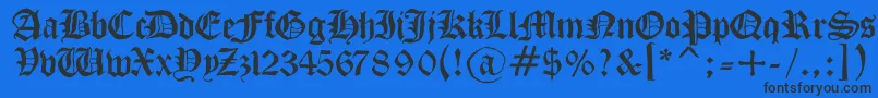 Drunkensailor Font – Black Fonts on Blue Background