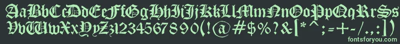 Drunkensailor Font – Green Fonts on Black Background