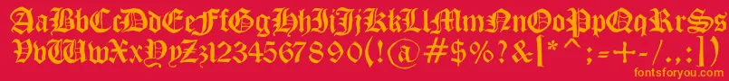 Drunkensailor Font – Orange Fonts on Red Background