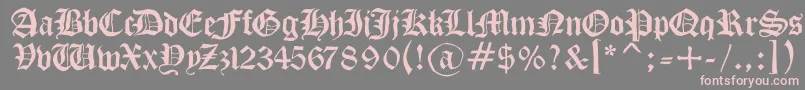 Drunkensailor Font – Pink Fonts on Gray Background