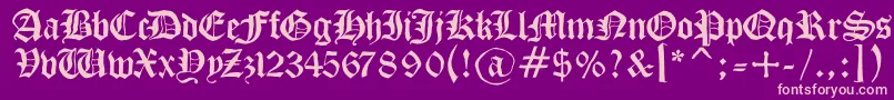 Drunkensailor Font – Pink Fonts on Purple Background