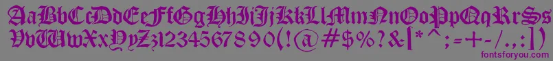 Drunkensailor-fontti – violetit fontit harmaalla taustalla