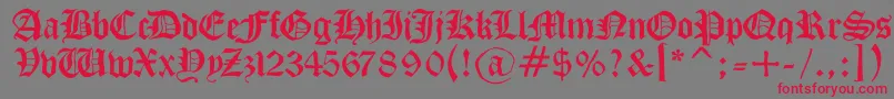 Drunkensailor Font – Red Fonts on Gray Background