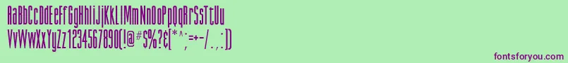 GiottoflfBold-Schriftart – Violette Schriften auf grünem Hintergrund