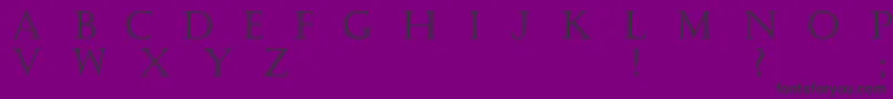 Fonte Haute – fontes pretas em um fundo violeta