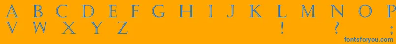 Haute Font – Blue Fonts on Orange Background