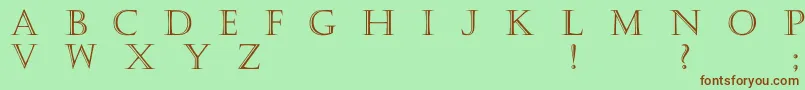 Czcionka Haute – brązowe czcionki na zielonym tle