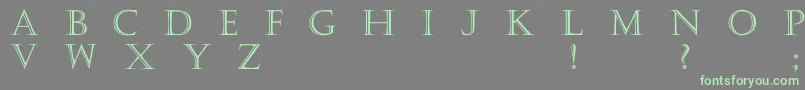 フォントHaute – 灰色の背景に緑のフォント