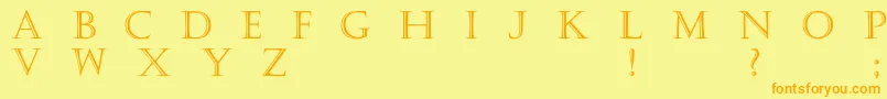 Haute Font – Orange Fonts on Yellow Background