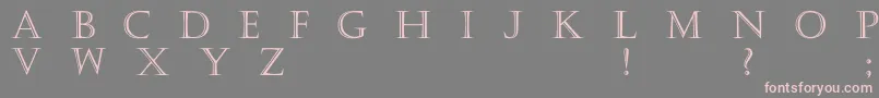 Haute-fontti – vaaleanpunaiset fontit harmaalla taustalla