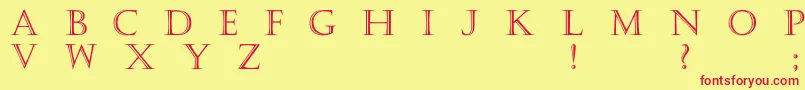 Шрифт Haute – красные шрифты на жёлтом фоне