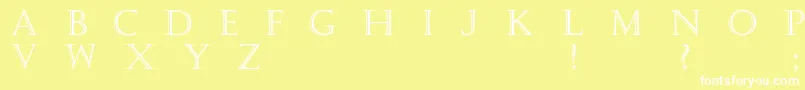 フォントHaute – 黄色い背景に白い文字