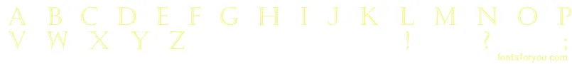 Haute Font – Yellow Fonts on White Background