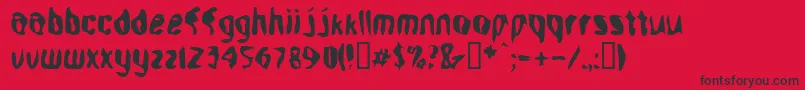 Aleph Font – Black Fonts on Red Background
